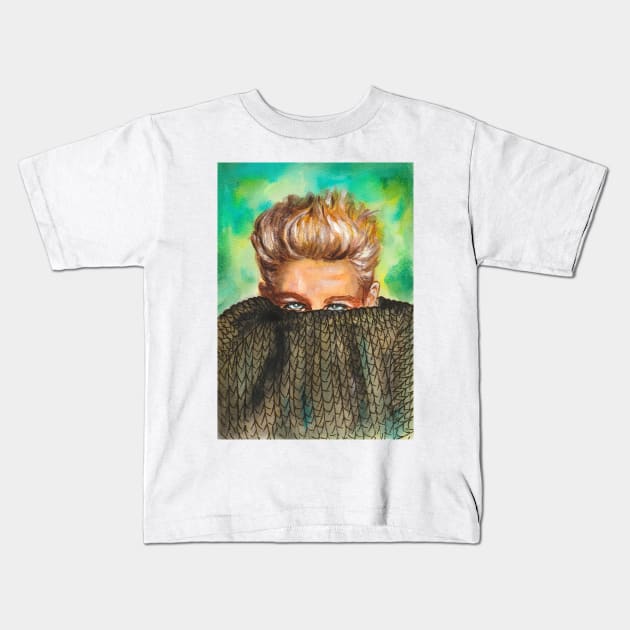 James Dean Kids T-Shirt by Svetlana Pelin